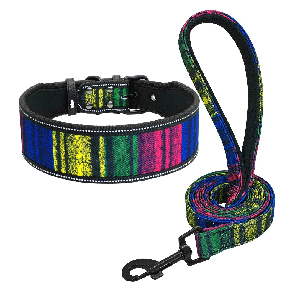 Soft Nylon Dog Collar & Leash Set - Abigeso mercato 