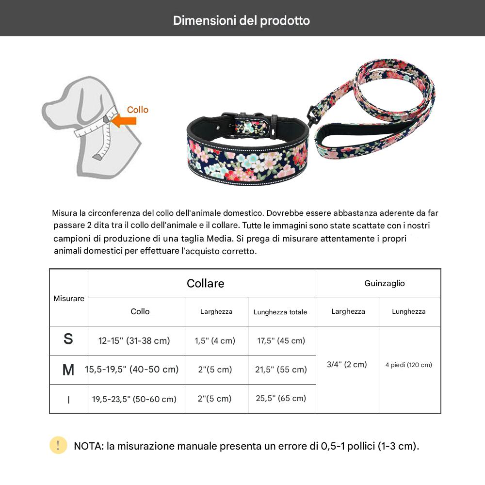 Soft Nylon Dog Collar & Leash Set - Abigeso mercato 