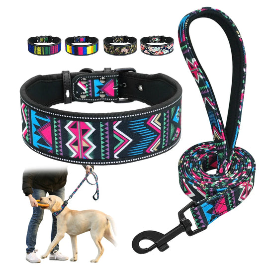 Soft Nylon Dog Collar & Leash Set - Abigeso mercato 