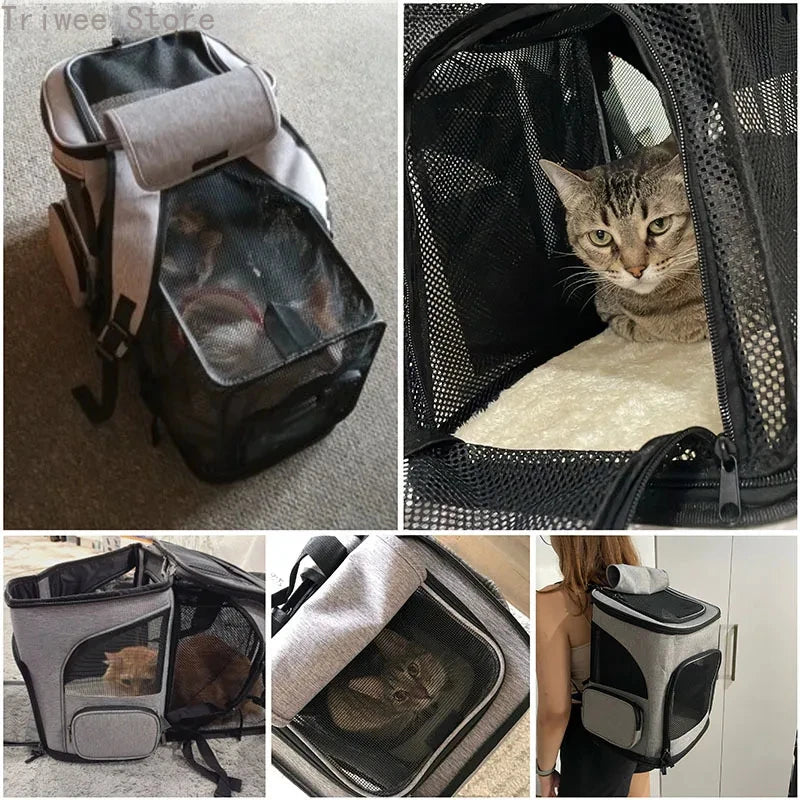 Breathable Pet Carrier - Backpack For Travel Time - Abigeso mercato 