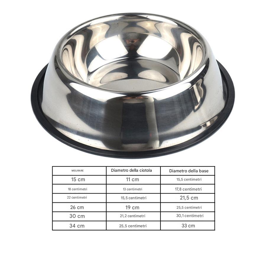 Stainless Steel Dog & Cat Bowl - Abigeso mercato 