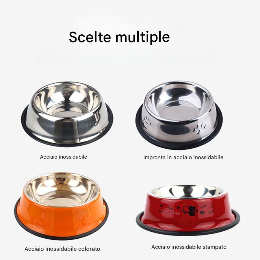 Stainless Steel Dog & Cat Bowl - Abigeso mercato 