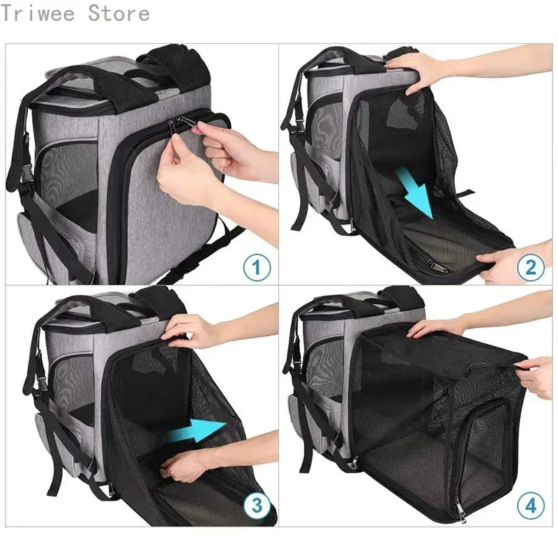 Breathable Pet Carrier - Backpack For Travel Time - Abigeso mercato 